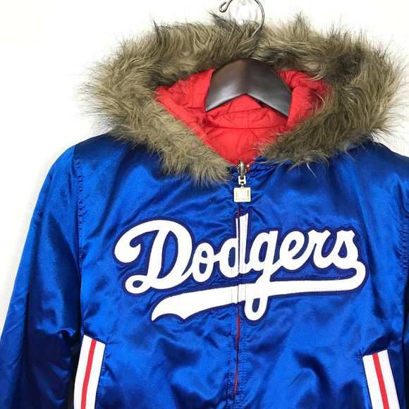 Vintage Jackets & Blazers - Vintage Brooklyn Dodgers Women's Reversible Jacket Cooperstown Collection L